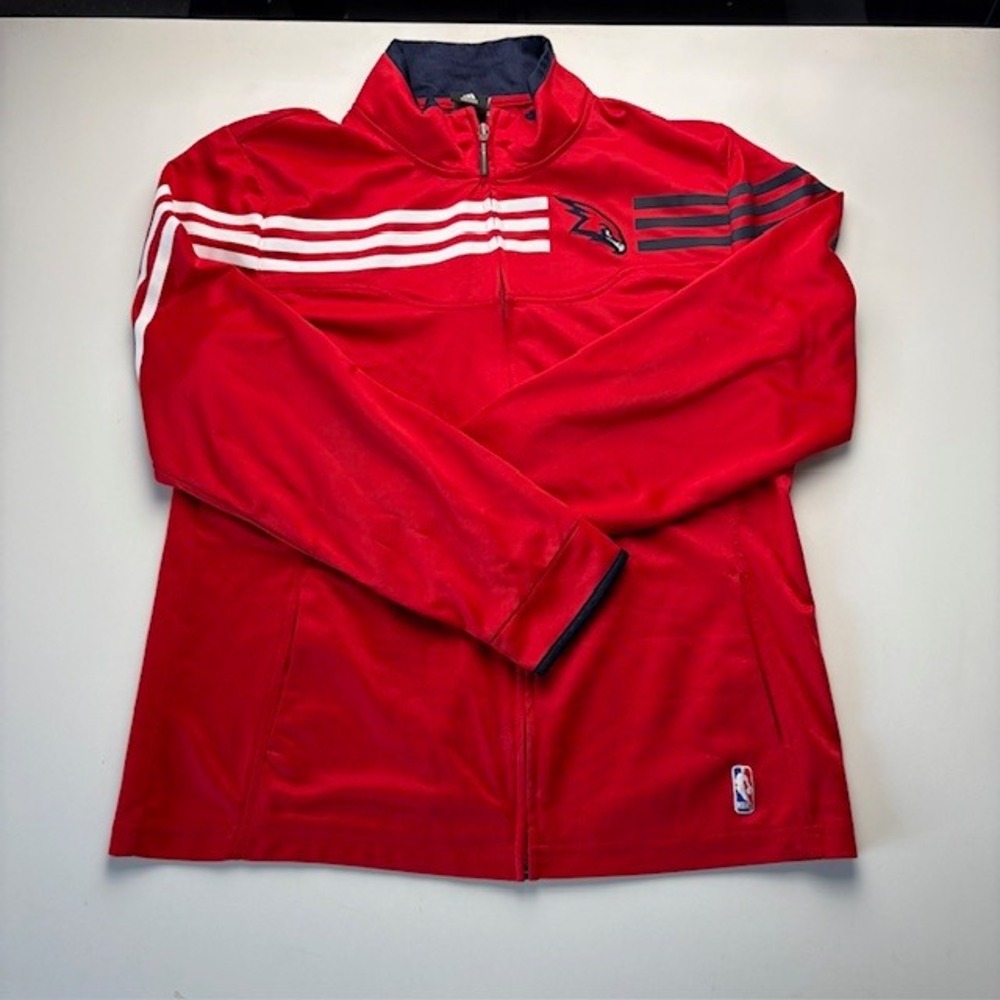 Adidas NBA Atlanta Hawks Track Jacket Men's XL Red Basketball Adidas Track Top